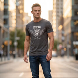 Wit Bliksem Taakmag Premium Crew Neck T-Shirt – Charcoal