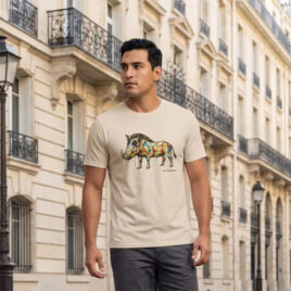 Wit Bliksem Bosveld Dahlo Premium Crew Neck T-Shirt – Stone