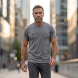 WTBLXM 3D Premium Crew Neck T-Shirt – Grey